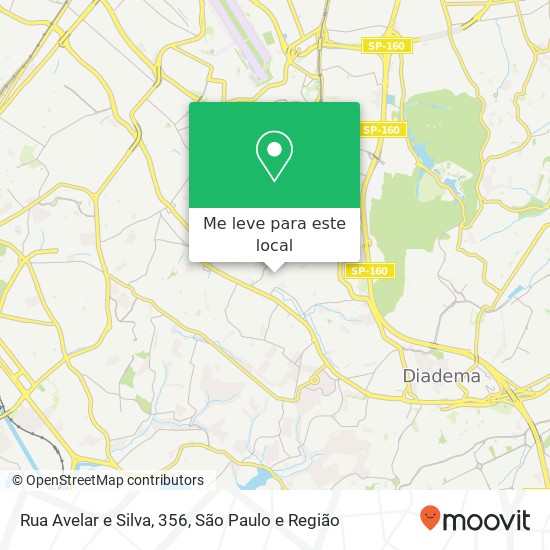 Rua Avelar e Silva, 356, Jabaquara São Paulo-SP mapa