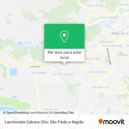 Lanchonete Cabana Chic mapa