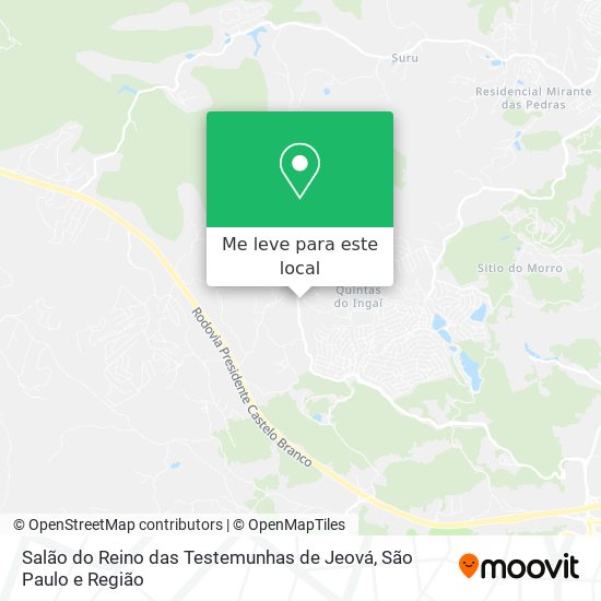 Salão do Reino das Testemunhas de Jeová mapa