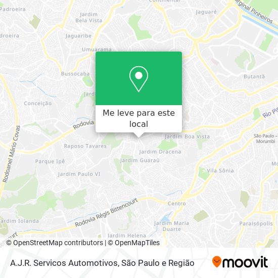 A.J.R. Servicos Automotivos mapa