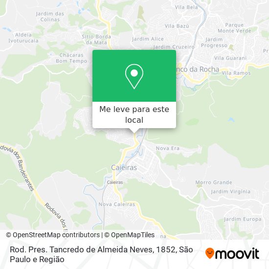 Rod. Pres. Tancredo de Almeida Neves, 1852 mapa