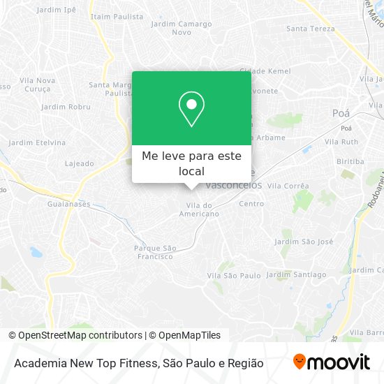Academia New Top Fitness mapa
