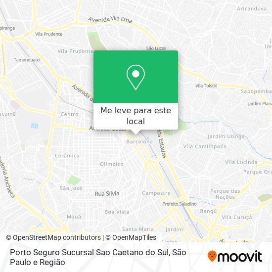 Porto Seguro Sucursal Sao Caetano do Sul mapa