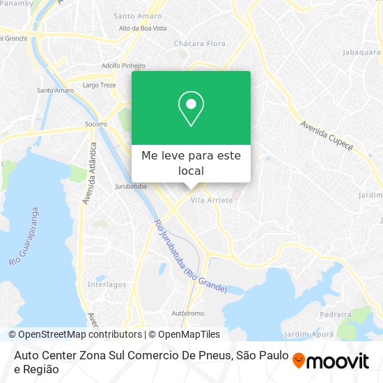 Auto Center Zona Sul Comercio De Pneus mapa