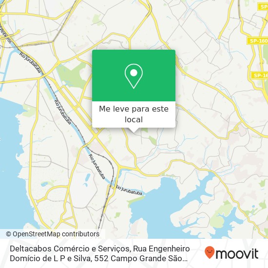 Deltacabos Comércio e Serviços, Rua Engenheiro Domício de L P e Silva, 552 Campo Grande São Paulo-SP 04455-310 mapa