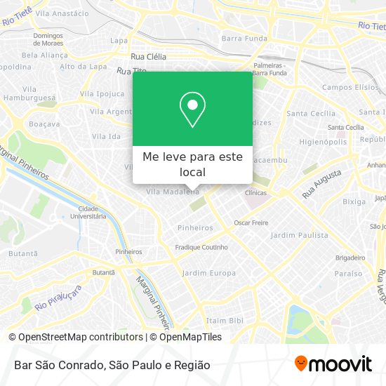 Bar São Conrado mapa