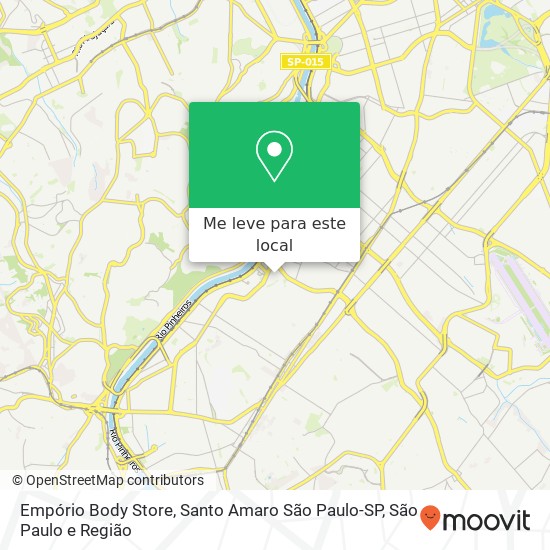 Empório Body Store, Santo Amaro São Paulo-SP mapa