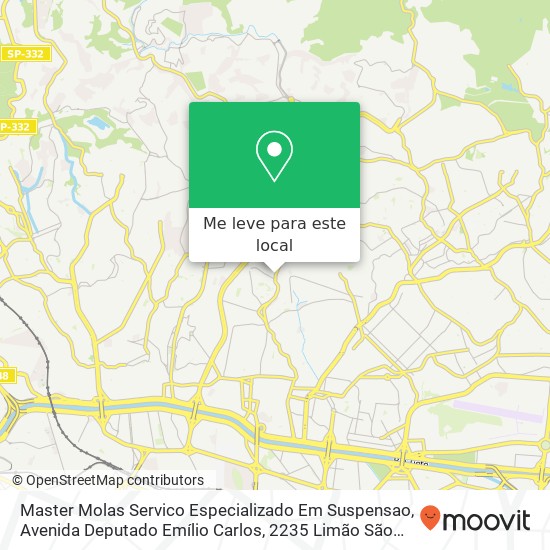 Master Molas Servico Especializado Em Suspensao, Avenida Deputado Emílio Carlos, 2235 Limão São Paulo-SP 02721-200 mapa