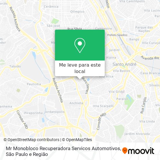 Mr Monobloco Recuperadora Servicos Automotivos mapa