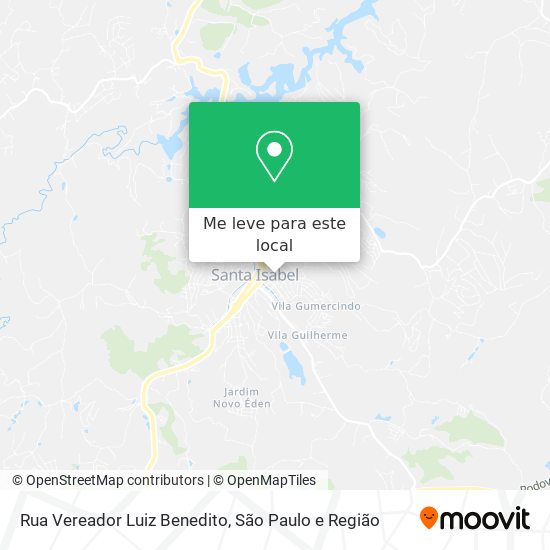 Rua Vereador Luiz Benedito mapa