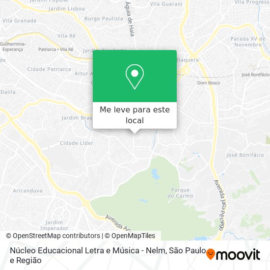 Núcleo Educacional Letra e Música - Nelm mapa