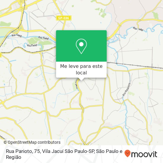 Rua Parioto, 75, Vila Jacuí São Paulo-SP mapa