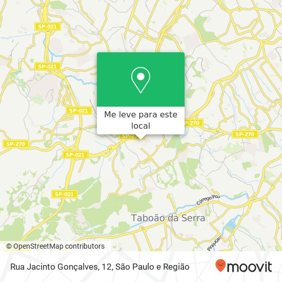Rua Jacinto Gonçalves, 12, Raposo Tavares São Paulo-SP mapa