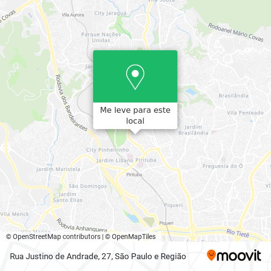 Rua Justino de Andrade, 27 mapa