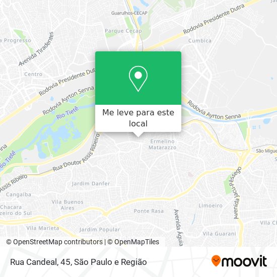 Rua Candeal, 45 mapa