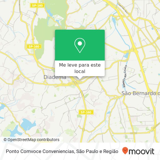 Ponto Comvoce Conveniencias, Avenida Antônio Piranga, 1991 Canhema Diadema-SP 09911-160 mapa