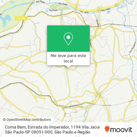 Coma Bem, Estrada do Imperador, 1194 Vila Jacuí São Paulo-SP 08051-000 mapa