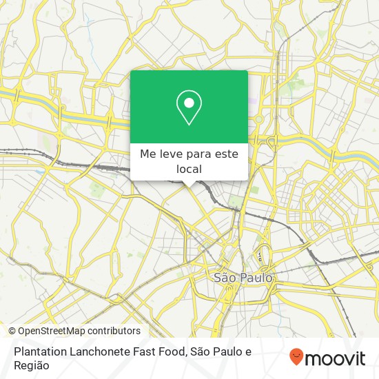 Plantation Lanchonete Fast Food, Avenida Rio Branco, 1620 Santa Cecília São Paulo-SP 01206-001 mapa