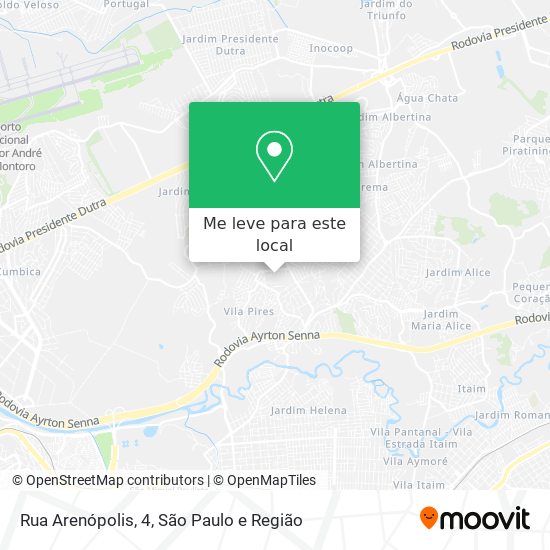 Rua Arenópolis, 4 mapa