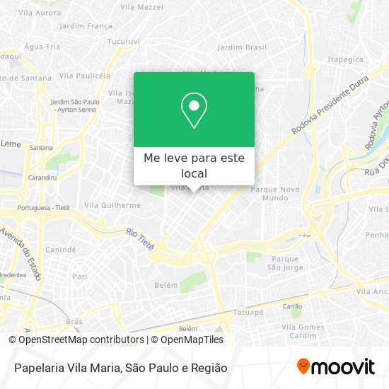 Papelaria Vila Maria mapa