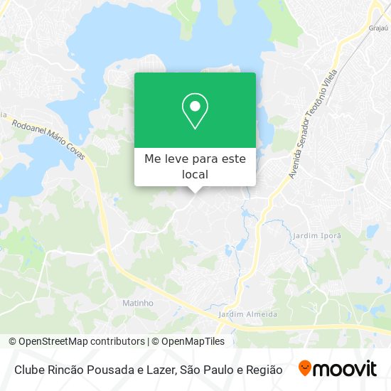 Clube Rincão Pousada e Lazer mapa