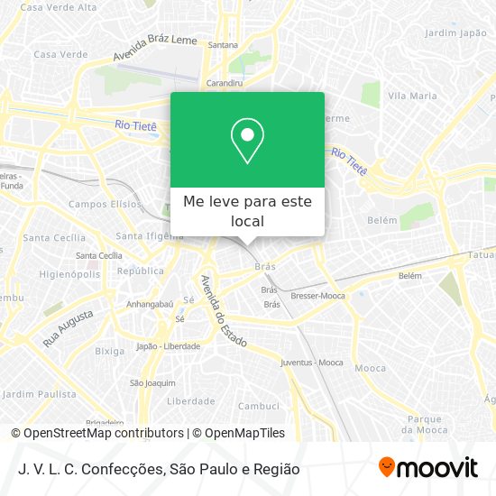 J. V. L. C. Confecções mapa