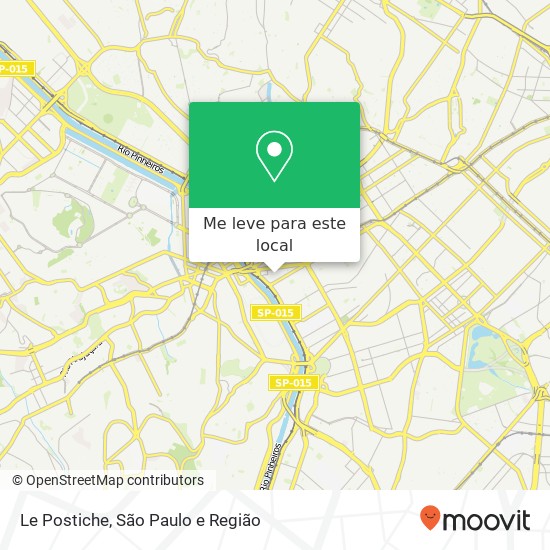 Le Postiche, Pinheiros São Paulo-SP mapa