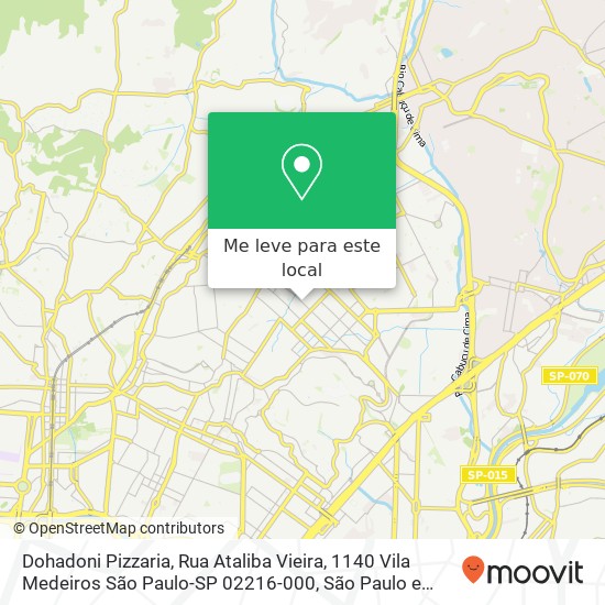 Dohadoni Pizzaria, Rua Ataliba Vieira, 1140 Vila Medeiros São Paulo-SP 02216-000 mapa