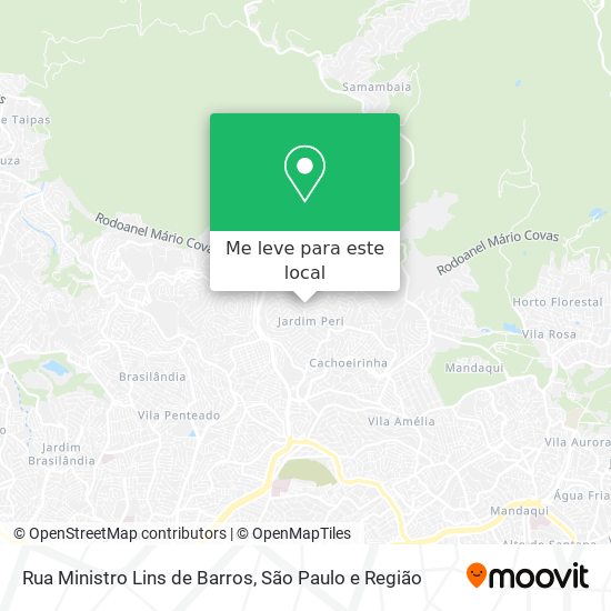 Rua Ministro Lins de Barros mapa