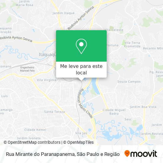 Rua Mirante do Paranapanema mapa