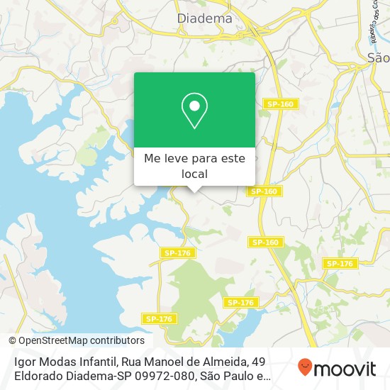 Igor Modas Infantil, Rua Manoel de Almeida, 49 Eldorado Diadema-SP 09972-080 mapa