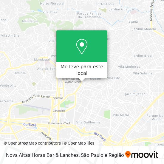 Nova Altas Horas Bar & Lanches mapa