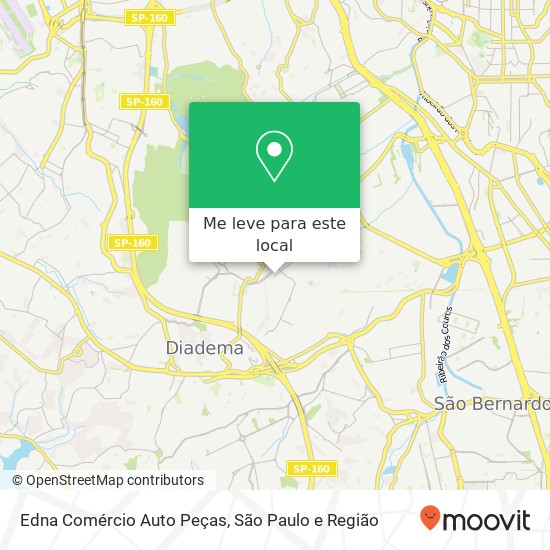 Edna Comércio Auto Peças, Rua Paraguai Taboão Diadema-SP 09940-000 mapa