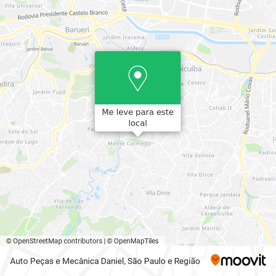 Auto Peças e Mecânica Daniel mapa