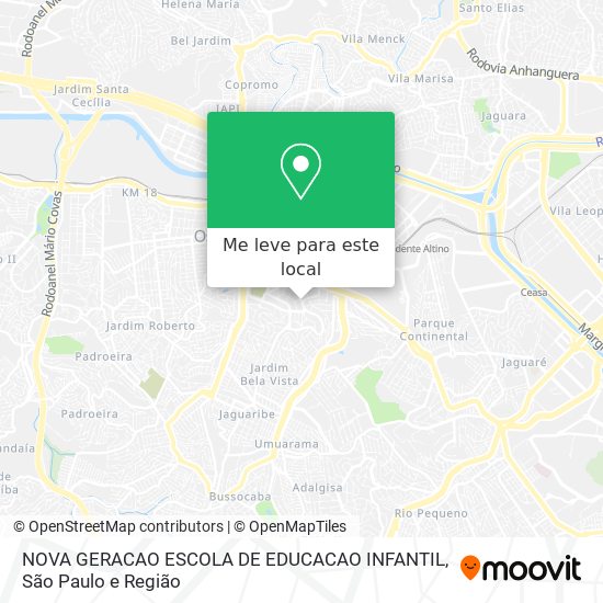 NOVA GERACAO ESCOLA DE EDUCACAO INFANTIL mapa