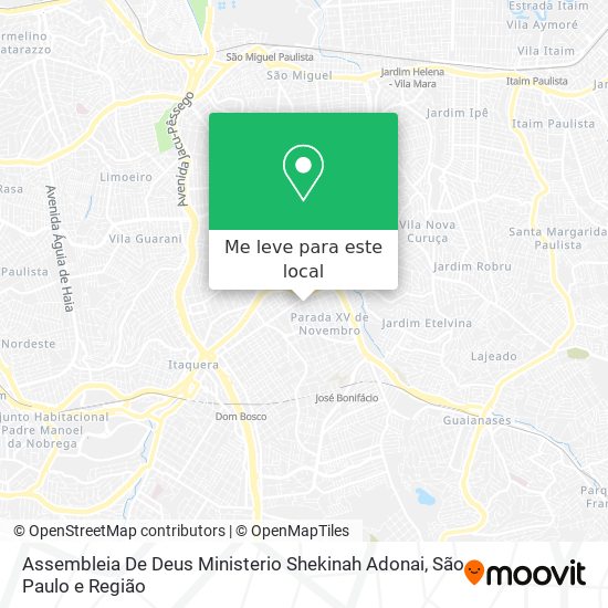 Assembleia De Deus Ministerio Shekinah Adonai mapa