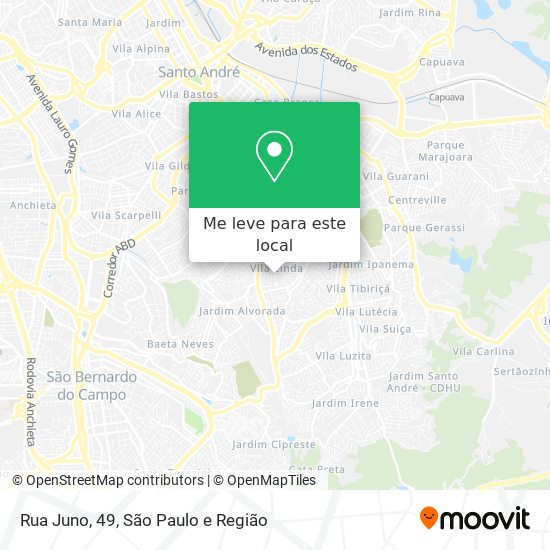 Rua Juno, 49 mapa