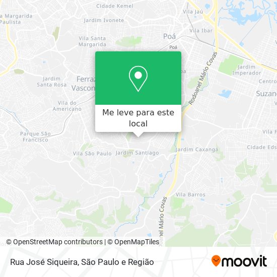 Rua José Siqueira mapa