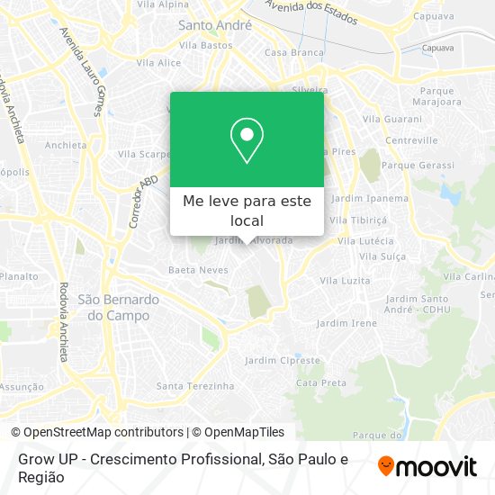 Grow UP - Crescimento Profissional mapa