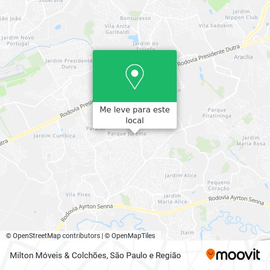 Milton Móveis & Colchões mapa