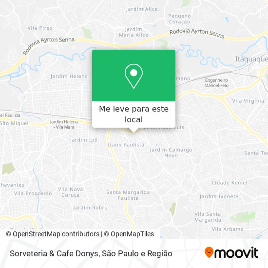 Sorveteria & Cafe Donys mapa