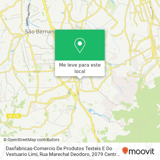 Dasfabricas-Comercio De Produtos Texteis E Do Vestuario Limi, Rua Marechal Deodoro, 2079 Centro São Bernardo do Campo-SP 09710-020 mapa