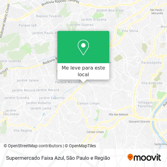 Supermercado Faixa Azul mapa