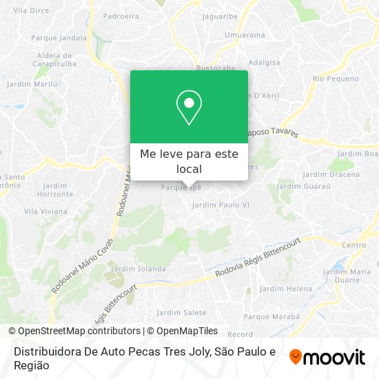 Distribuidora De Auto Pecas Tres Joly mapa