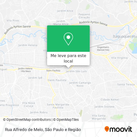 Rua Alfredo de Melo mapa