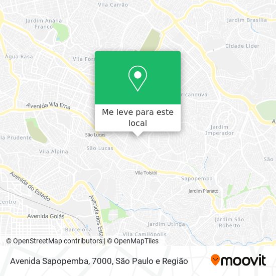 Avenida Sapopemba, 7000 mapa