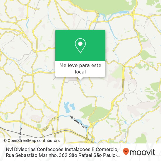 Nvl Divisorias Confeccoes Instalacoes E Comercio, Rua Sebastião Marinho, 362 São Rafael São Paulo-SP 08320-180 mapa