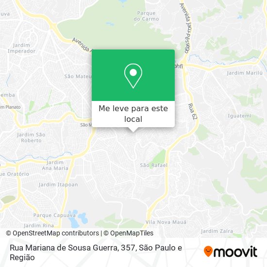 Rua Mariana de Sousa Guerra, 357 mapa