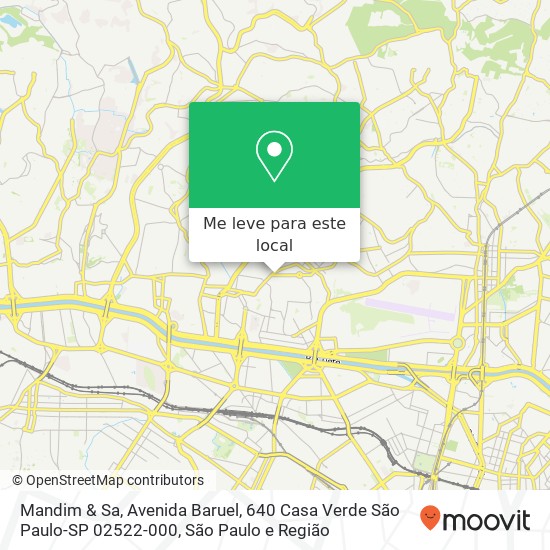 Mandim & Sa, Avenida Baruel, 640 Casa Verde São Paulo-SP 02522-000 mapa