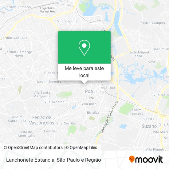 Lanchonete Estancia mapa